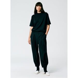 Tibi Tropical Wool Pleated Balloon Pants in Black - Size 4